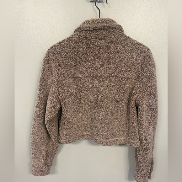 Abercrombie and Fitch boucle tan jacket size small - Picture 5 of 5